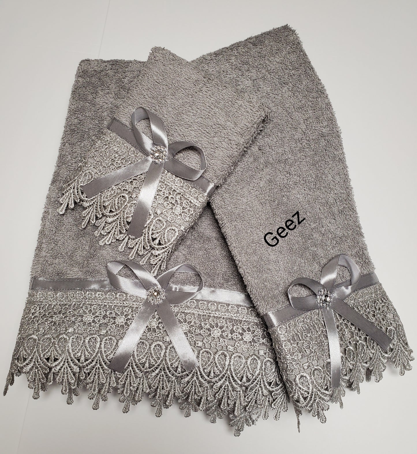 Carina Home Expression 3PC Decorative Bath Towel Set