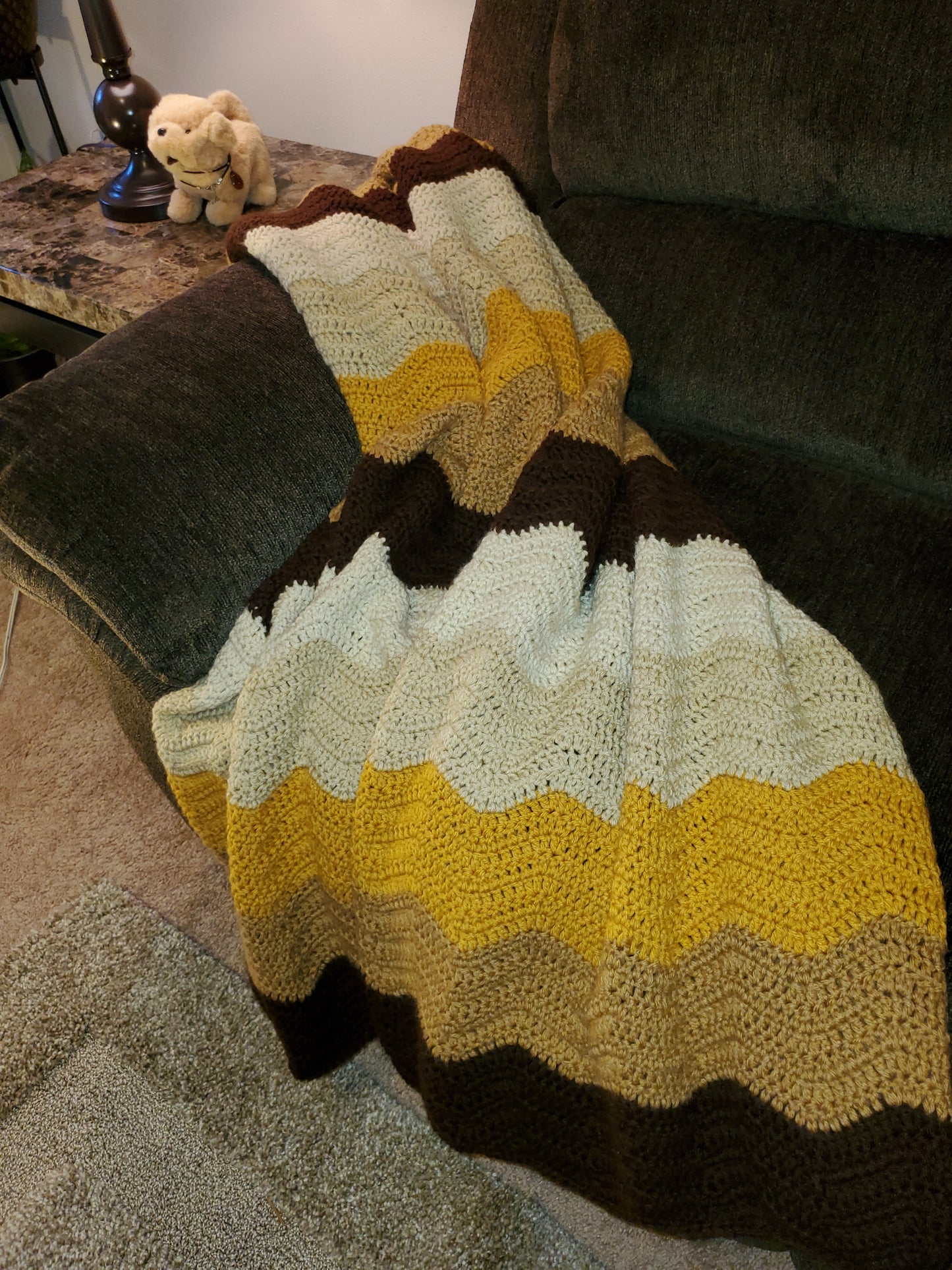 Wavy Crochet Throw Blanket