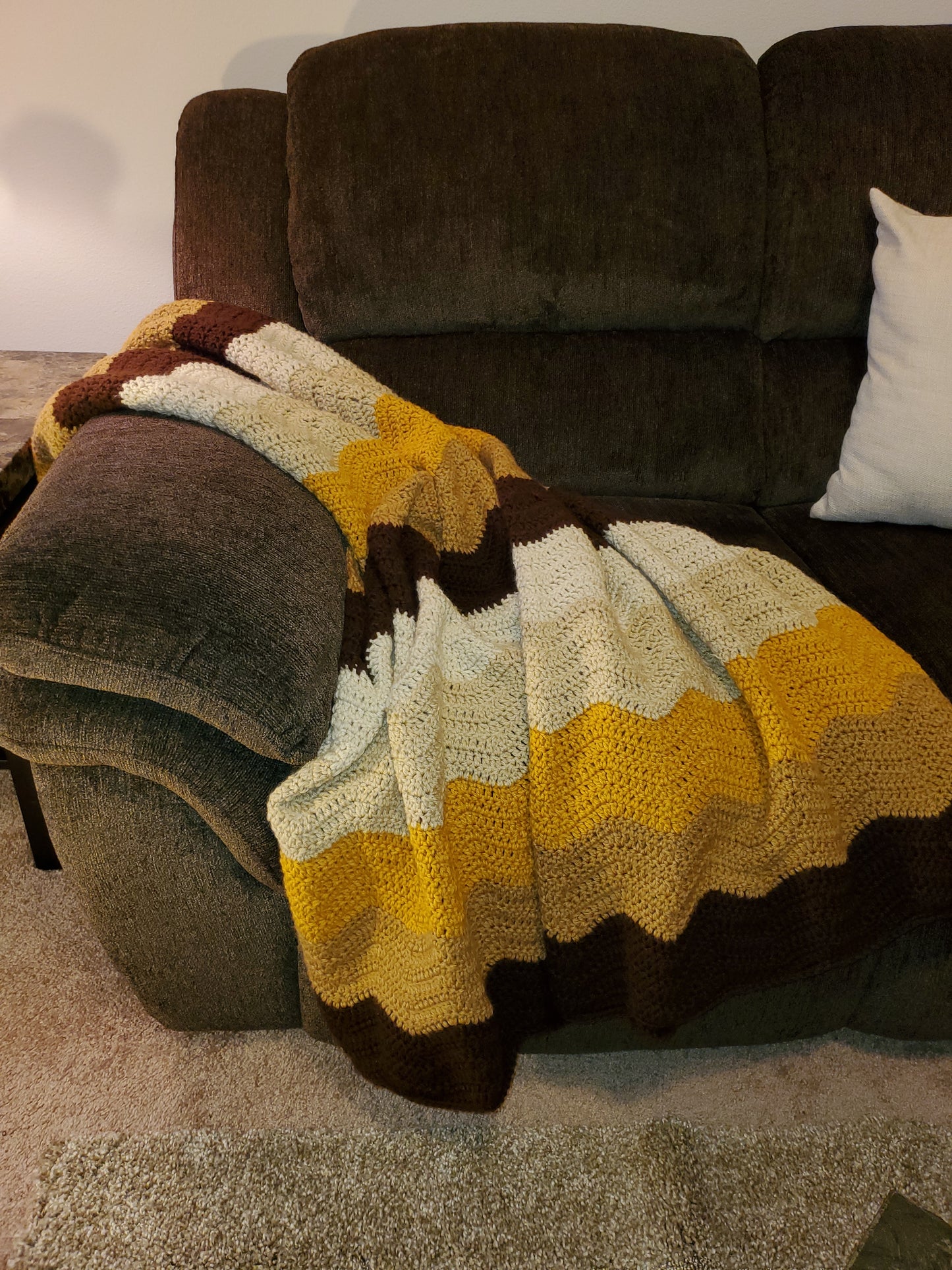 Wavy Crochet Throw Blanket