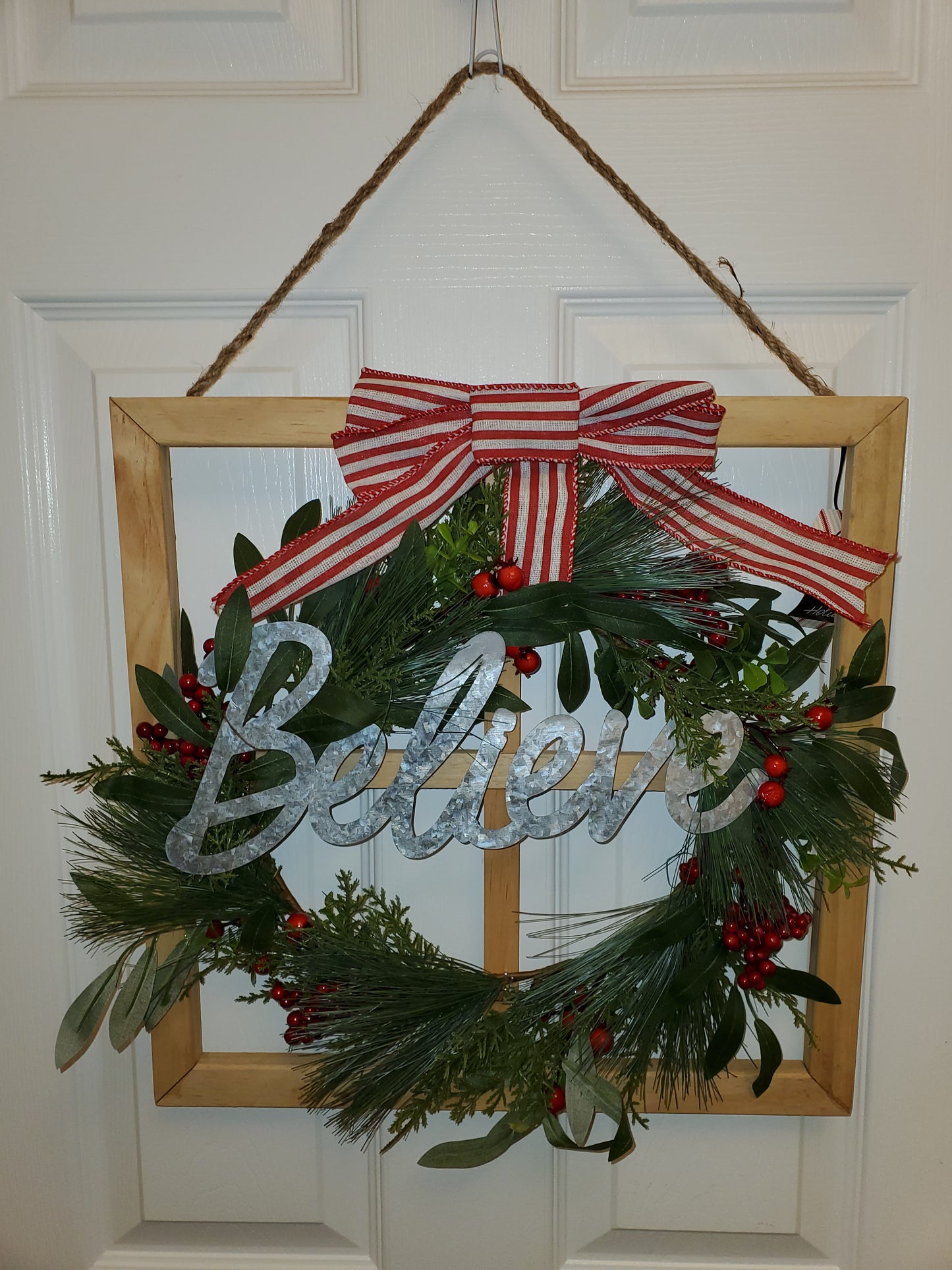 Classic Square Shaped Christmas Wreath