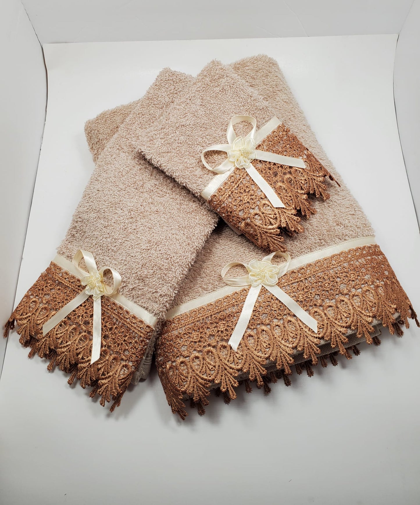 Carina Home Expression 3PC Decorative Bath Towel Set