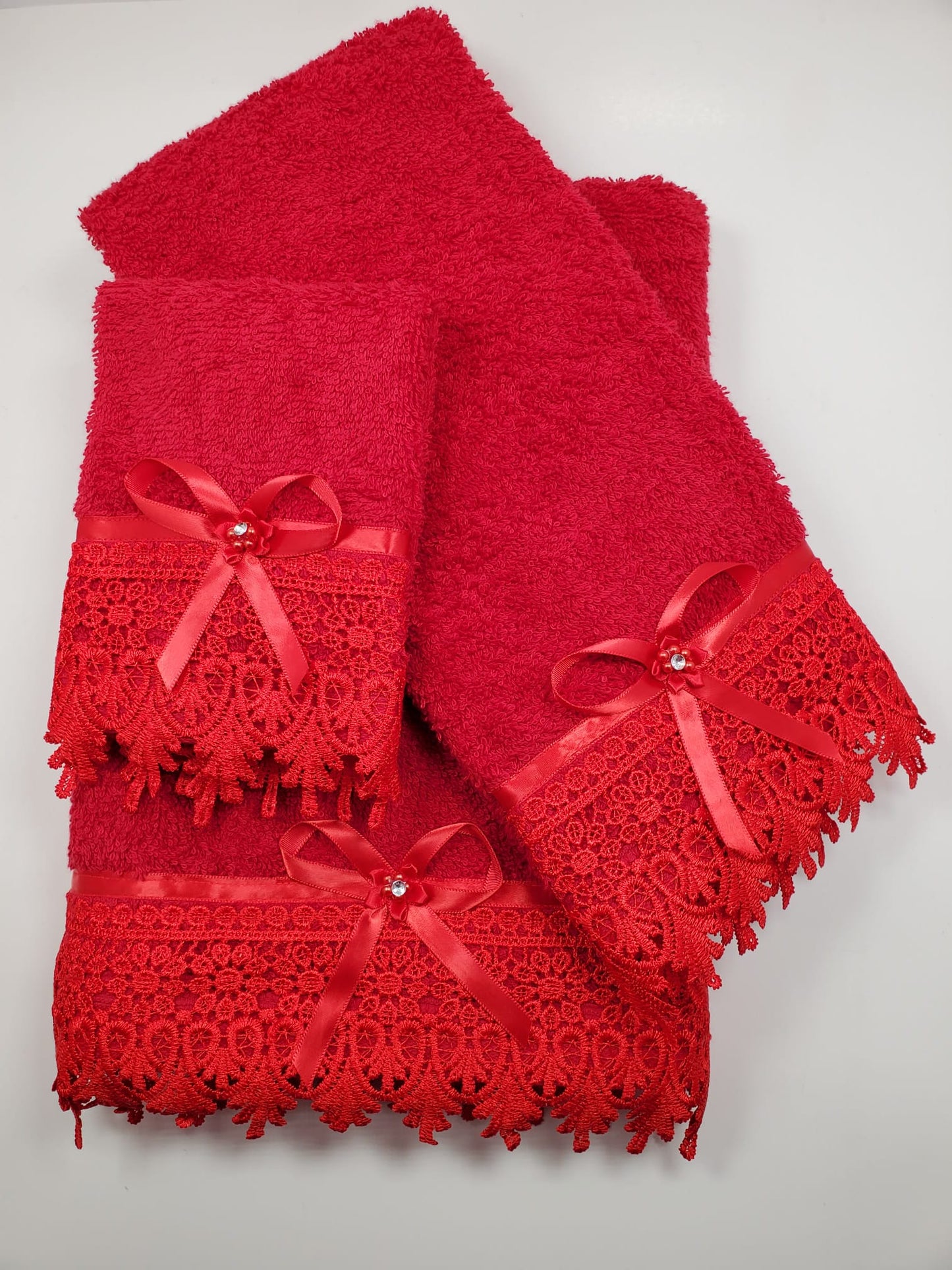 Carina Home Expression 3PC Decorative Bath Towel Set