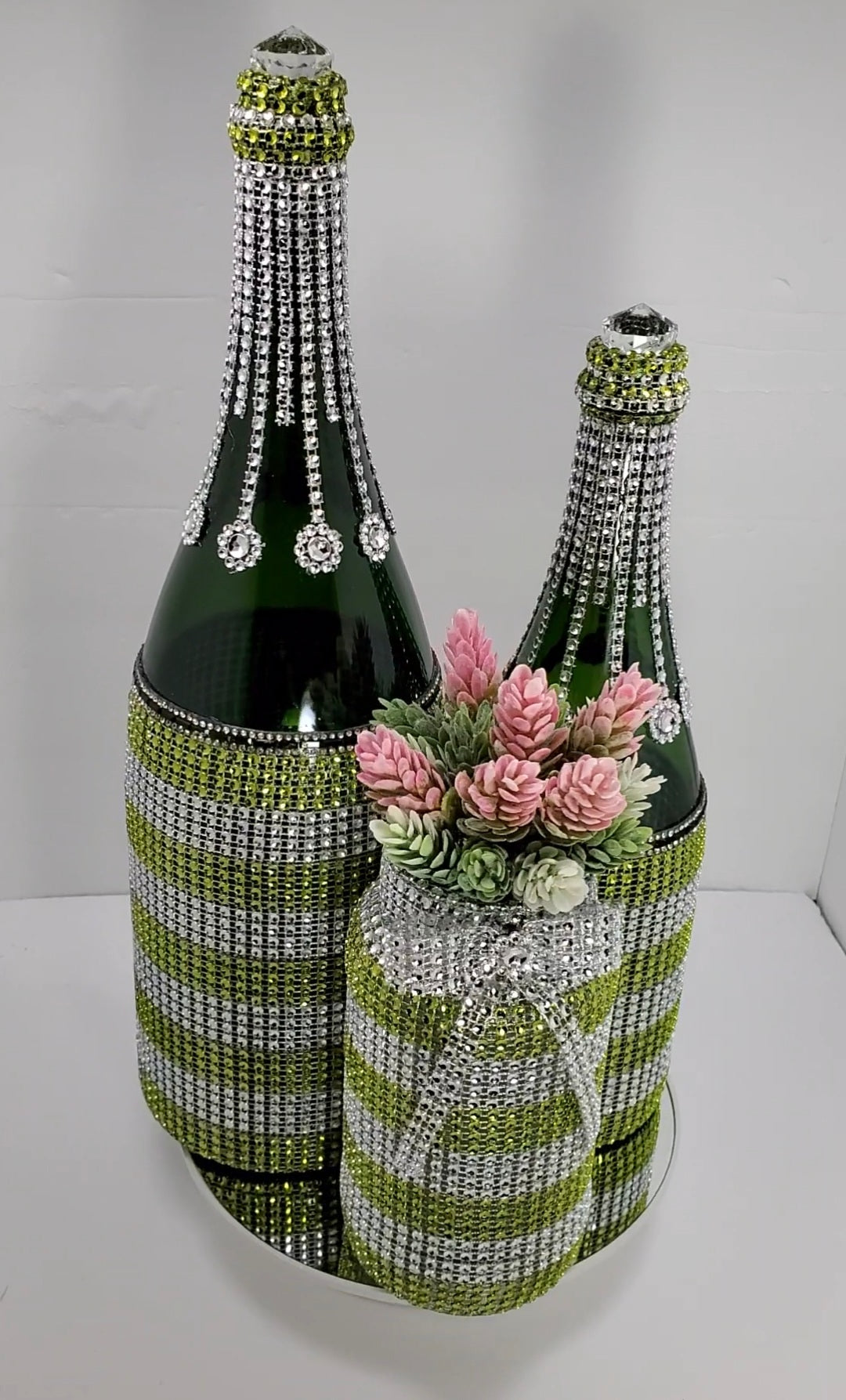 Dazzling Recycled Wine Bottles.