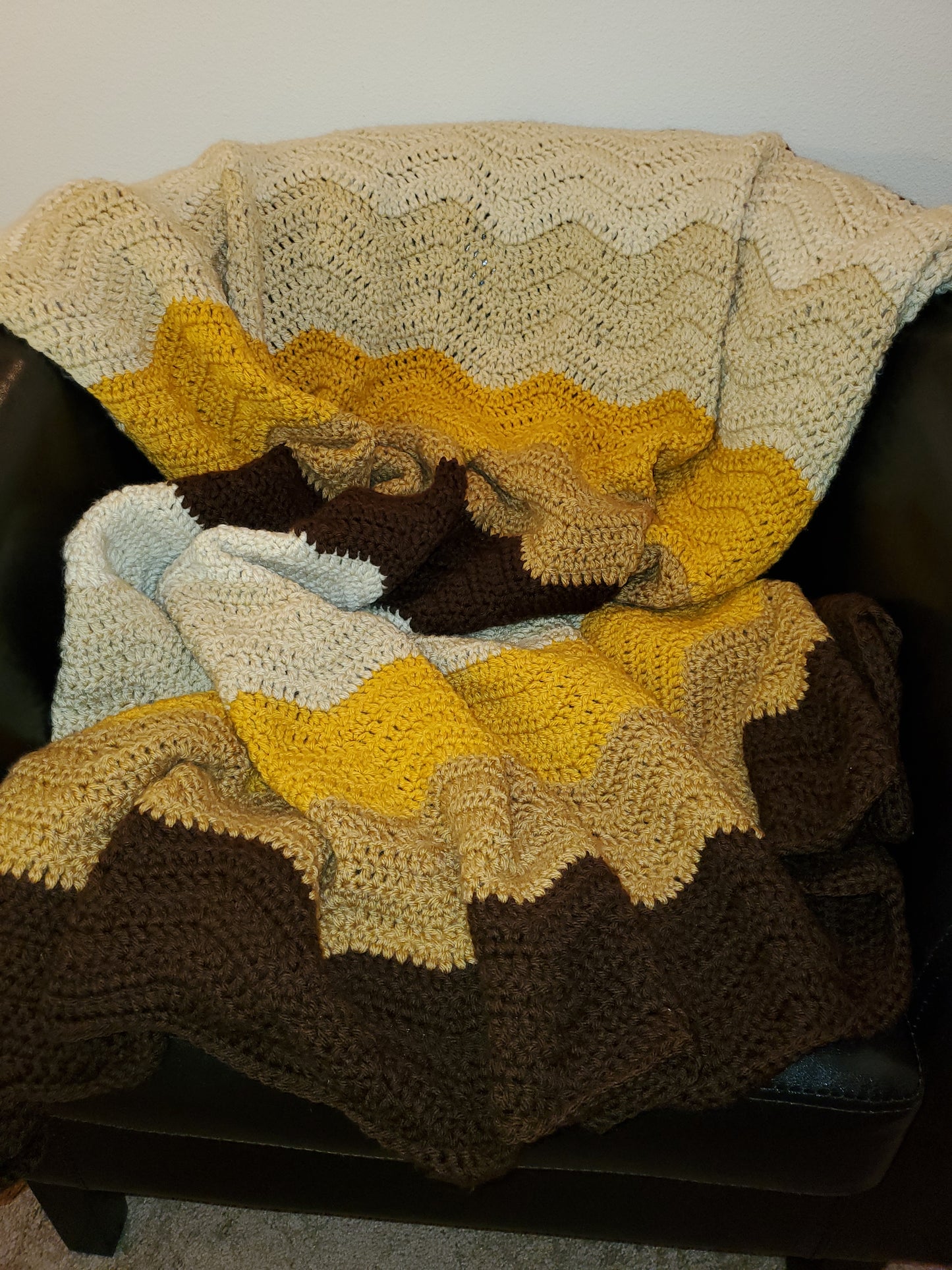 Wavy Crochet Throw Blanket