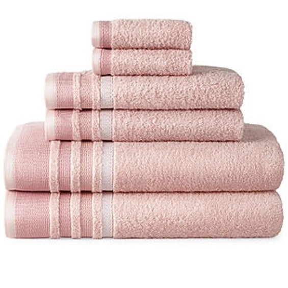 Home Expression 6Pc Stripe Bath Towel Set